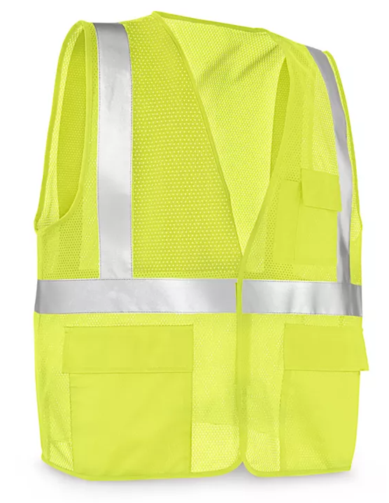 Custom Logo Class 2 Standard Hi-Vis Safety Vest with Pockets