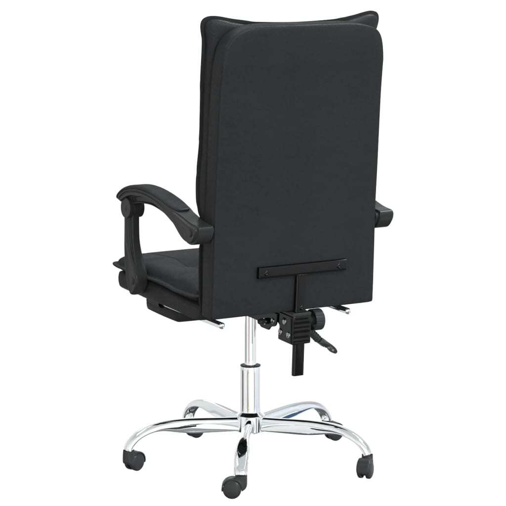 vidaXL Reclining Office Chair Black Faux Leather