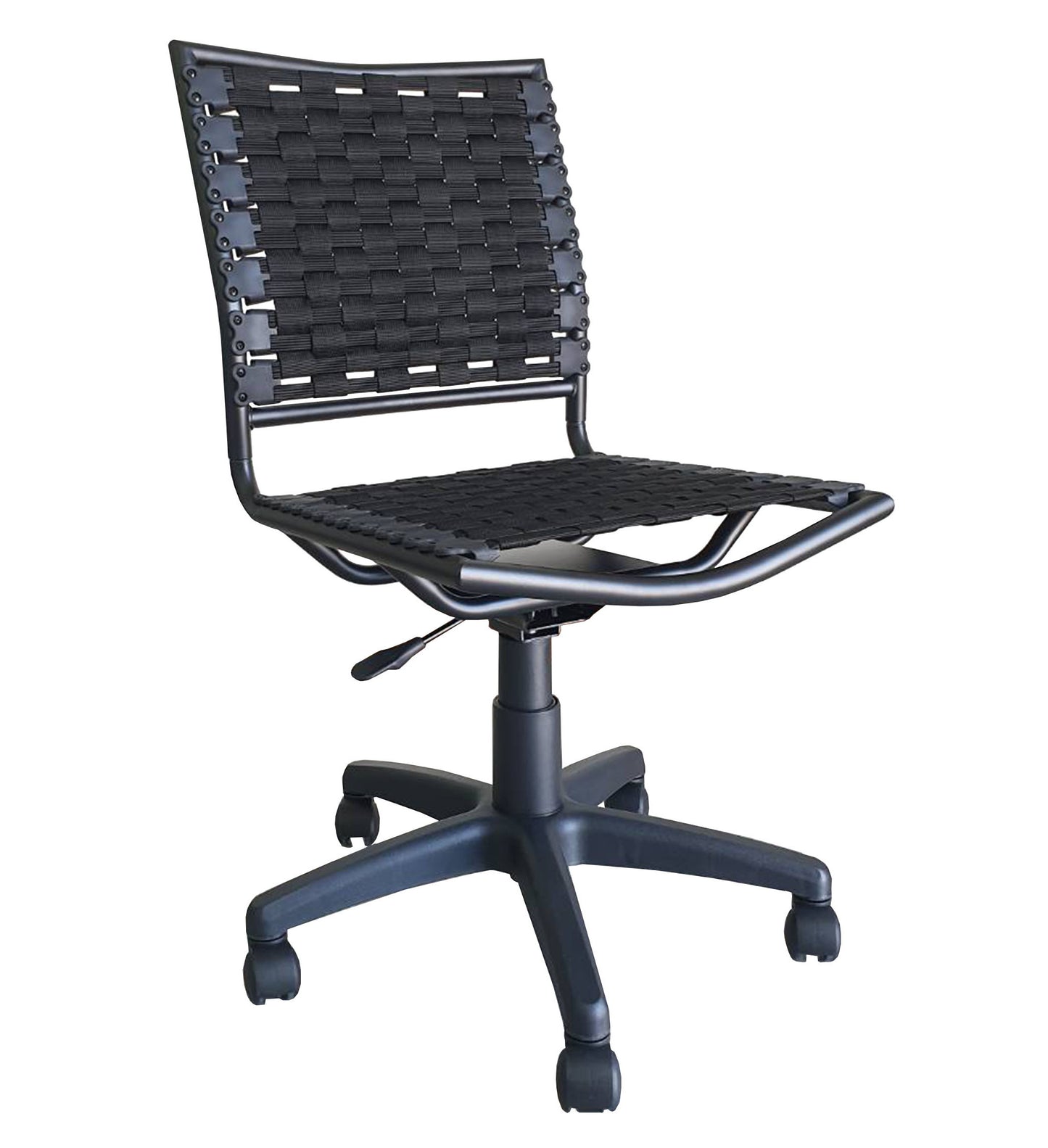 Bungee Task Office Chair Armless With Black Coating