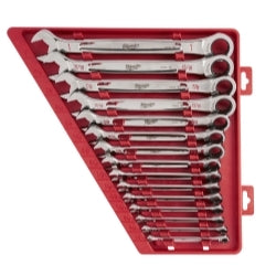 15-pc ratcheting combi wrench set sae max bite open-end grip