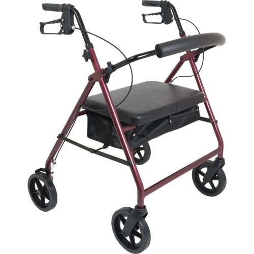 Bariatric Rollator w/ 8 wheels Burgundy