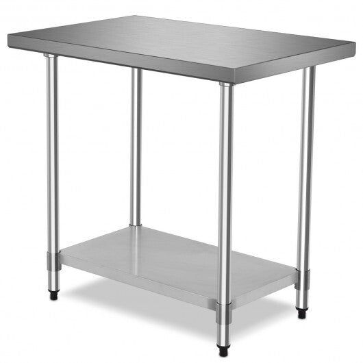 24 x 36 Inch Stainless Steel Commercial Kitchen Food Prep Table - Color: Silver