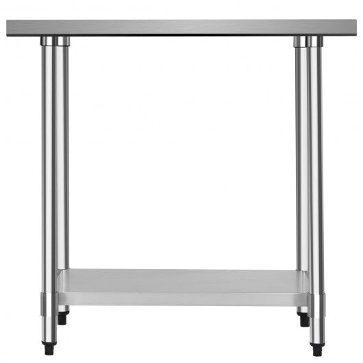 24 x 36 Inch Stainless Steel Commercial Kitchen Food Prep Table - Color: Silver